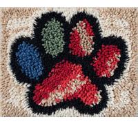 Wallphantom Latch Hook Rug Kit for Adults,Animal Dog paw Prints,Latch Hook Kits,Rectangular Mat,for Bedroom,Living Cushion Beginners Craft Kits,80x160cm
