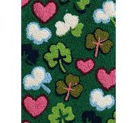 Wallphantom Latch Hook Rug Kit for Adults,Cartoon Four-Leaf Clover,Printed Canvas Crochet Yarn Floor Mat Embroidery DIY Hook and Latch Kit Carpet for Christmas Decoration,52x38cm