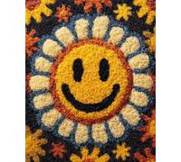 Wallphantom Latch Hook Rug Kits for Adult,Smiling Sunflower