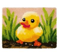 Wallphantom Latch Hook Rug Kits for Adults Beginners,Cute Ducks,Latch Hook Kits for Bedroom,Living Cushion Adult Craft Gifts,52x38cm