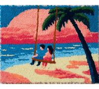 Wallphantom Latch Hook Rug Kits for Adults,Swings on the Beach