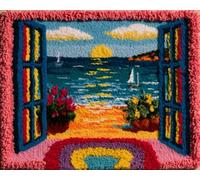 Wallphantom Latch Hook Rug Kits,Sea View Outside the Window