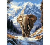 Wallphantom Snow Forest Painting by Numbers for Adults Beginners,Animal Things,DIY Digital Oil Painting Kits on Canvas Craft Kit for Christmas,Birthday Gift,16x20inch with Frame