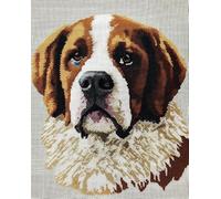 Wallphantom St. Bernard Advanced 11CT Embroidery Cross Stich Kit Adults Beginners,Animal Dog,Stamped Cross Stitch Kits,Christmas,Birthday Gifts Needlework Kit