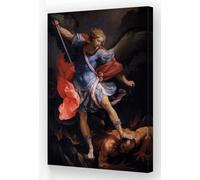 Wallpicss Angel Poster Framed Wall Art The Archangel Michael Defeating Satan Famous Paintings Prints Religious Canvas Artwork Wall Decor 12x18 inches