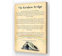 Wallpicss The Rainbow Bridge Poem Wall Art Framed Positive Quotes Poster Retro Poetry Canvas Painting Pictures Prints for Bedroom Decor 16x24 inches