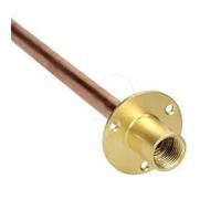 Wallplate 600mm Tail Pipe Outside Tap Wall-Plate with Through Wall Pipe