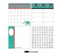 Wallpops 3 Pack - Self-Adhesive Elephant Calendar Planner Message Note Board Wall Stickers