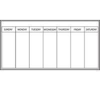 Wallpops 33 x 66 cm Self Adhesive Weekly Planner, White