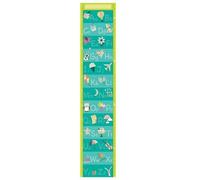 Wallpops Alphabet Height Chart in Green Wallpops Green