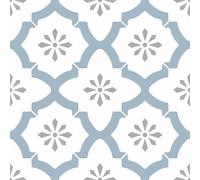 WallPops FP2943 Alfama Peel & Stick Floor Tiles, Multi-Colour, 12 x 12 inches