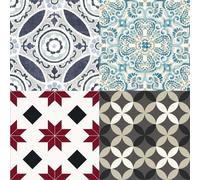 Peel & Stick Vinyl Floor Tiles 10pcs Per Pack Marble Moroccan Floral Pattern Floor Pops - 21 Styles Sticky Back - Self Adhesive LATTICE FP2946