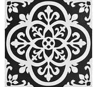 WallPops FP2475 Gothic Peel & Stick Floor Tiles, Blacks, Set of 10 Piece, 12 x 12 inches