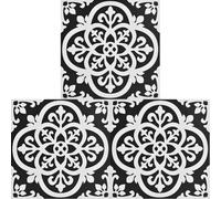 WallPops FP2475 Gothic Peel & Stick Floor Tiles, Blacks, Set of 10 Piece, 12 x 12 inches (Pack of 3)