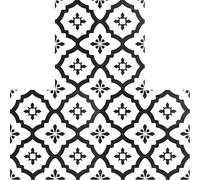 WallPops FP2480 Comet Peel & Stick Floor Tiles, Blacks, Set of 10 Pieces,12 x 12 inches (Pack of 3)