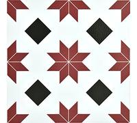 WallPops FP2482 Orion Peel & Stick Floor Tiles, Reds, Set of 10 Piece