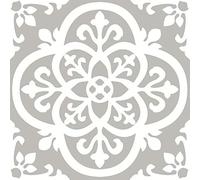 WallPops FP2942 Medina Peel & Stick Floor Tiles, Grey,12 x 12 inches