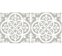 WallPops FP2942 Medina Peel & Stick Floor Tiles, Grey,12 x 12 inches (Pack of 2)