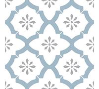 WallPops FP2943 Alfama Peel & Stick Floor Tiles, Multi-Colour, 12 x 12 inches