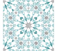 WallPops FP2949 Radiance Peel & Stick Floor Tiles, Blue, 12 x 12 inches