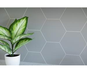 Wallpops Hexagon Grey Tiles Wall Sticker - Pack of 9