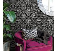 Wallpops Nu Wallpaper Fieri Black Self Adhesive Wallpaper 5.49M(L) 52.07Cm(W)