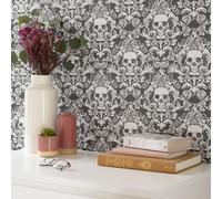 nu wallpaper FIERI GREY peel & stick wallpaper (52.07cm x 5.49m)