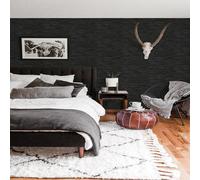 Wallpops Nu Wallpaper Grassweave Black 52.07Cm X 5.49M Self-Adhesive Wallpaper