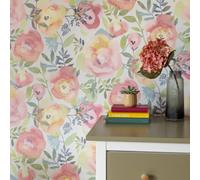 Wallpops Nu Wallpaper Peachy Keen Pink 52.07Cm X 5.49M Self-Adhesive Wallpaper