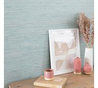 Wallpops Nu Wallpaper Tibetan Grasscloth Teal Self Adhesive Wallpaper 5.49M(L) 52.07Cm(W)