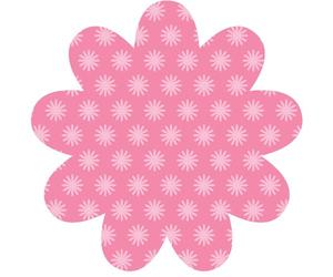 Wallpops Self Adhesive Daisy Die-Cut with Pink Dots