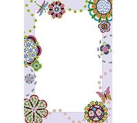 Wallpops Self Adhesive Dry-Erase Message Board, Flower Power