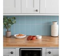 Wallpops Subway Pale Blue Premium Self Adhesive Vinyl Wall Tiles 9.98Cm(H) 29.99Cm(W) 3.3mm(D) Pack Of 60 (1.80Sqm)
