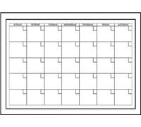 Wallpops WPE94575 Self Adhesive Dry-Erase Monthly Calendar, White, 24x17.5 Inch