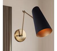 Wallps, Elegant Articulatimid-Century Modern Metal Sconce, Articulating, Mid-Century Modern, Metal, Sconce, Elegance, Wall Lights for Liviroom/Brass Pole with Black/a