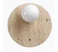 Wallps, Mid Century Modern Stsconces Wall Lightion Off Switch Nordic Natural Marble Wallp Round Milk Glass Wall Light for Bedroom Bedside Bathroom Liviroom Kitchen Hallway/Circular/a