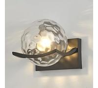 Wallps, Modern Glass Wall Sconces, Nordic Spherical Led Wallp for Liviroom Bedroom Staircase Bathroom Vanity/Water Pattern Clear Light