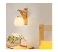 Wallps, Modern Wallp with Glass/Cloth Sconce | Nordic Log Style Wall Sconces | Japanese Style Wallp | Indoor Bedside Wall Light | E27 Lightifixtures for Liviroom Decorativeps/Color/B