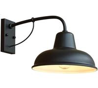 Wallps, Wrought Iron Waterproof E27 Wallp, American Simple Outdoor Wall Lights, Nostalgic Industrial Retro Goose Neck Wallp Barn Corridor Garage Lightiexterior Door Lights/Black/a