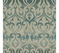 Wallquest Designer Wallpapers Gleam Glitter Damask Green Glamorous Classic Acrylic Coated