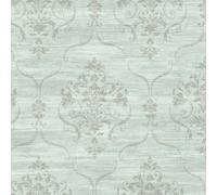 Wallquest Designer Wallpapers Josette Classical Damask Duckegg Acrylic Coated Feature Wall