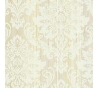 Wallquest Designer Wallpapers Opulent Damask Cream Classic Textured Acrylic Coated