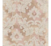 Wallquest Villa Rosa Damask Leaf Taupe Wallpaper Floral Leaves Acrylic Coated