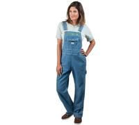 Walls Liberty Women's Denim Bib Overalls, Light Stone Washed, Large
