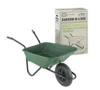 Bristol Tool Company Bristol Shire Mucker Heavy-Duty Burgundy Wheelbarrow With 120Kg/90L Capacity, Plastic Pan, Pneumatic Wheel, Anti-Slip Handles