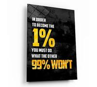 WallsDecor In Order To Become The 1 Percent You Must Do What The Other 99 Won’t Canvas, Motivational Quote Art, Entrepreneur Office Business Poster