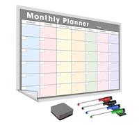 WallTAC A1 Monthly Planner Whiteboard Sticker for Wall | Made in The UK | Easy-to-Remove Calendar with Reusable Adhesive | Family Meal Planner and to Do List for Home and Office [60 x 84cm]