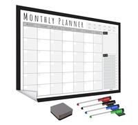 WallTAC A2 Monthly Wall Planner Sticker with Whiteboard Pens | Made in The UK | Easy-to-Remove Dry Wipe Calendar with Reusable Adhesive | Meal Planner or to Do List for Home and Office