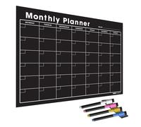 WallTAC A3 Monthly Wall Planner Sticker with Blackboard Pens | Made in The UK | Easy-to-Remove Dry Wipe Calendar with Reusable Adhesive | Meal Planner or to Do List for Home and Office