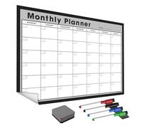 WallTAC A3 Monthly Wall Planner Sticker with Whiteboard Pens | Made in The UK | Removable Dry Erase Calendar with Reusable Adhesive | Family Meal Planner or to Do List for Home and Office
